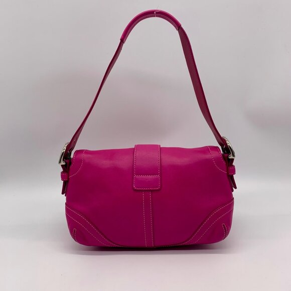 Coach Pink Leather Vintage Soho Pocket Flap Shoulder Bag  1446 - Picture 2 of 11